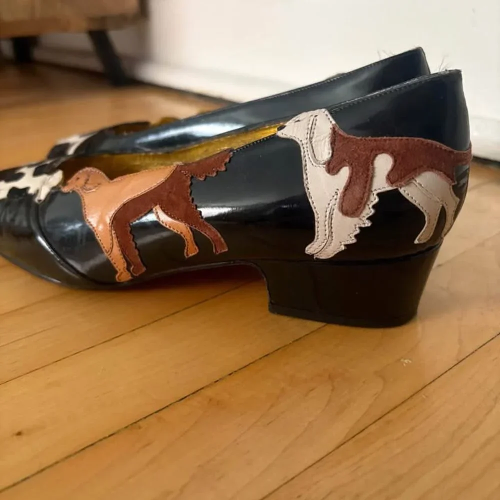 SOLD // Vintage Zalo Dog Kitten Block Heels - Picture 6 of 9